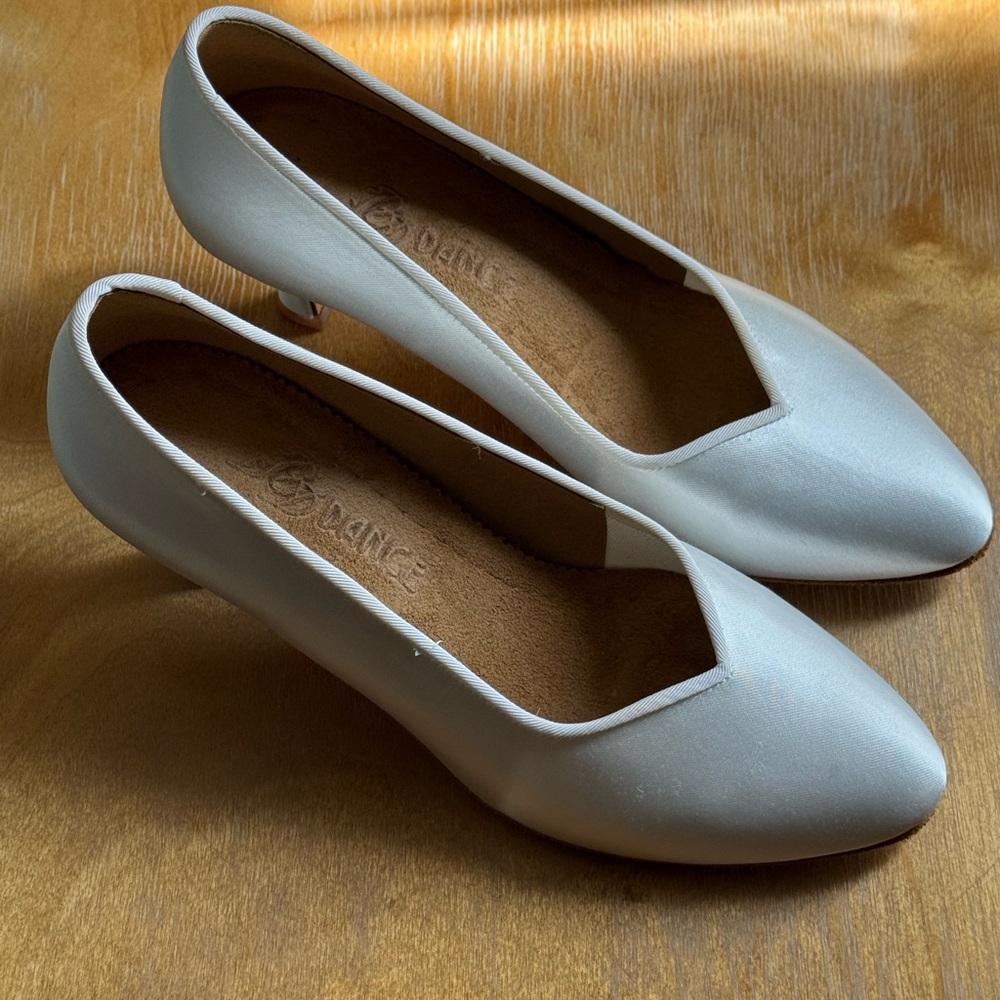 Ballroom White Satin Shoes for Women